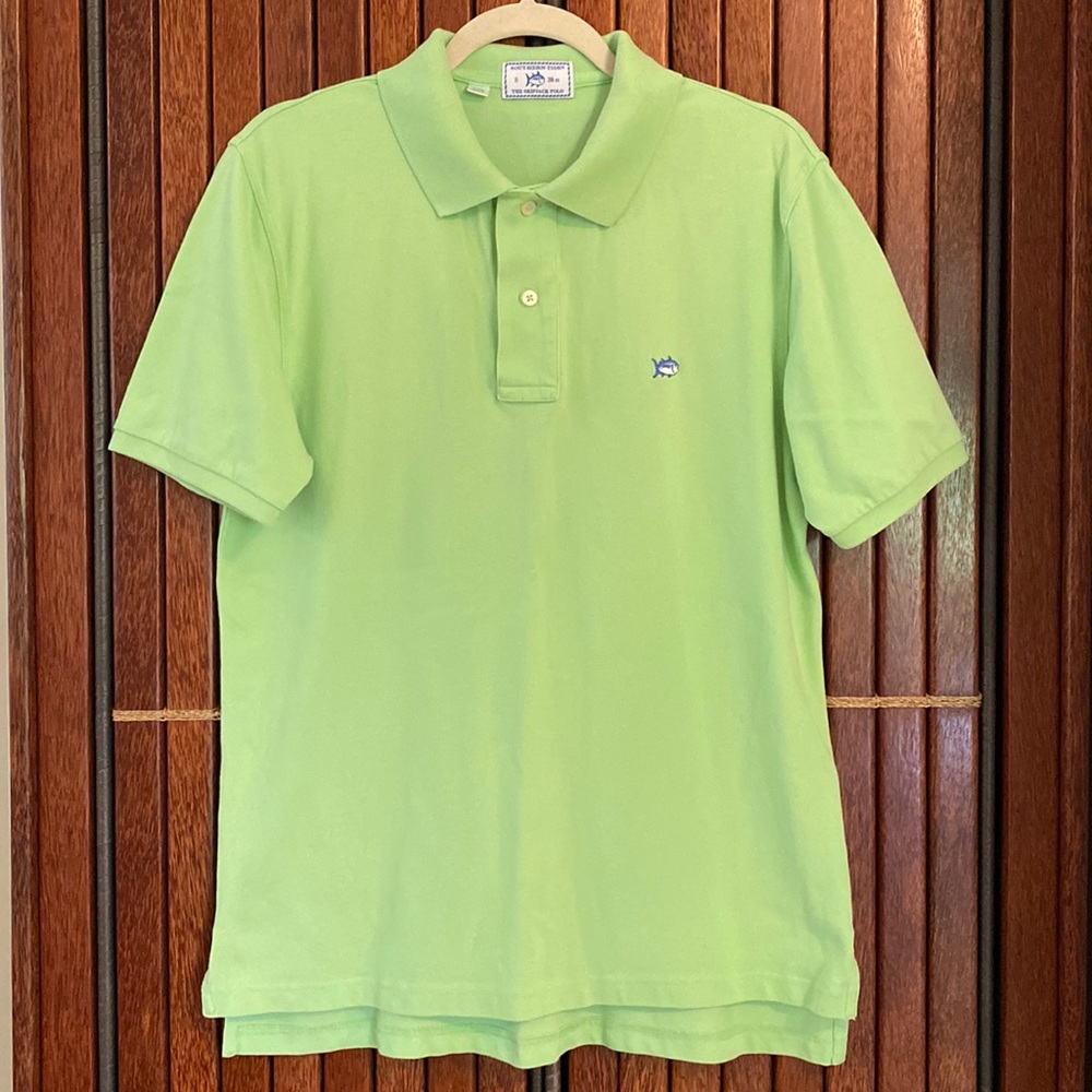 SOUTHERN TIDE MEN’S SKIPJACK POLO LIGHT GREEN SHIRT